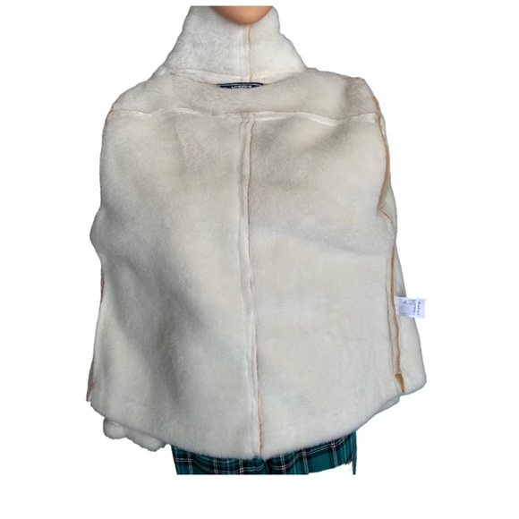 LANDSEND Womens Petite Faux Sheepskin Shearling Warm Winter Fleece Moto Jacket - Picture 9 of 11